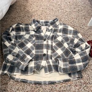 Philosophy Plaid Jacket in Cream and Gray